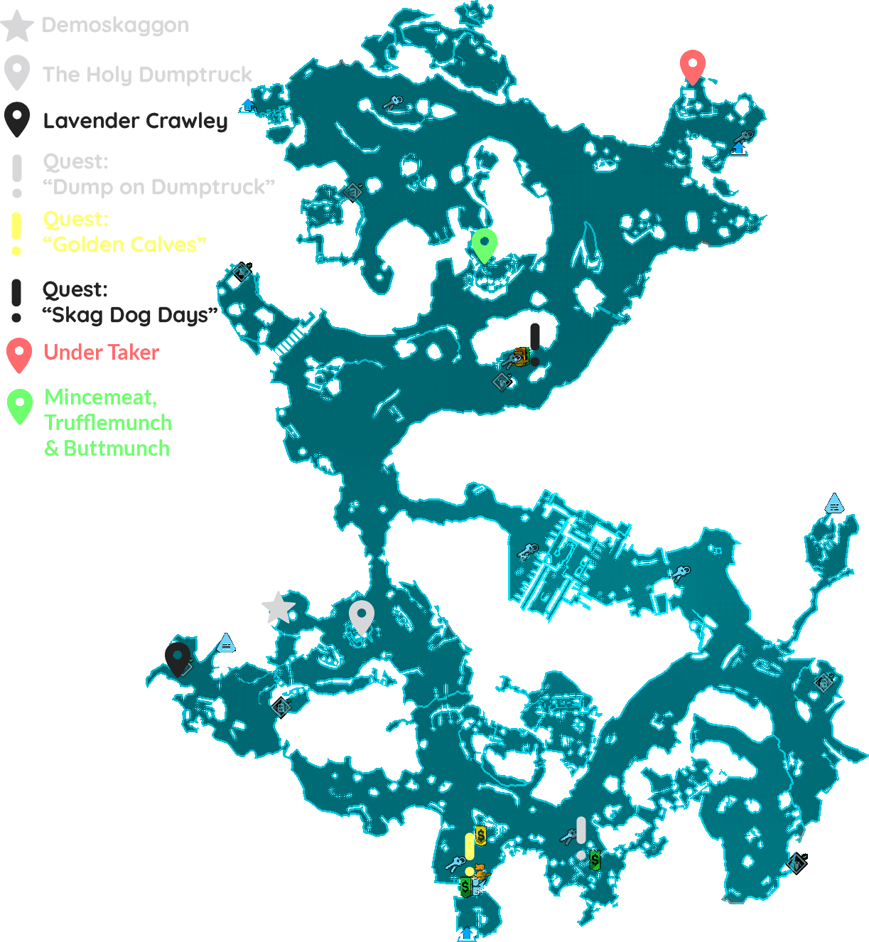  patn Faktor Kvadrant la Borderlands 3 Pandora Map Zmrazit